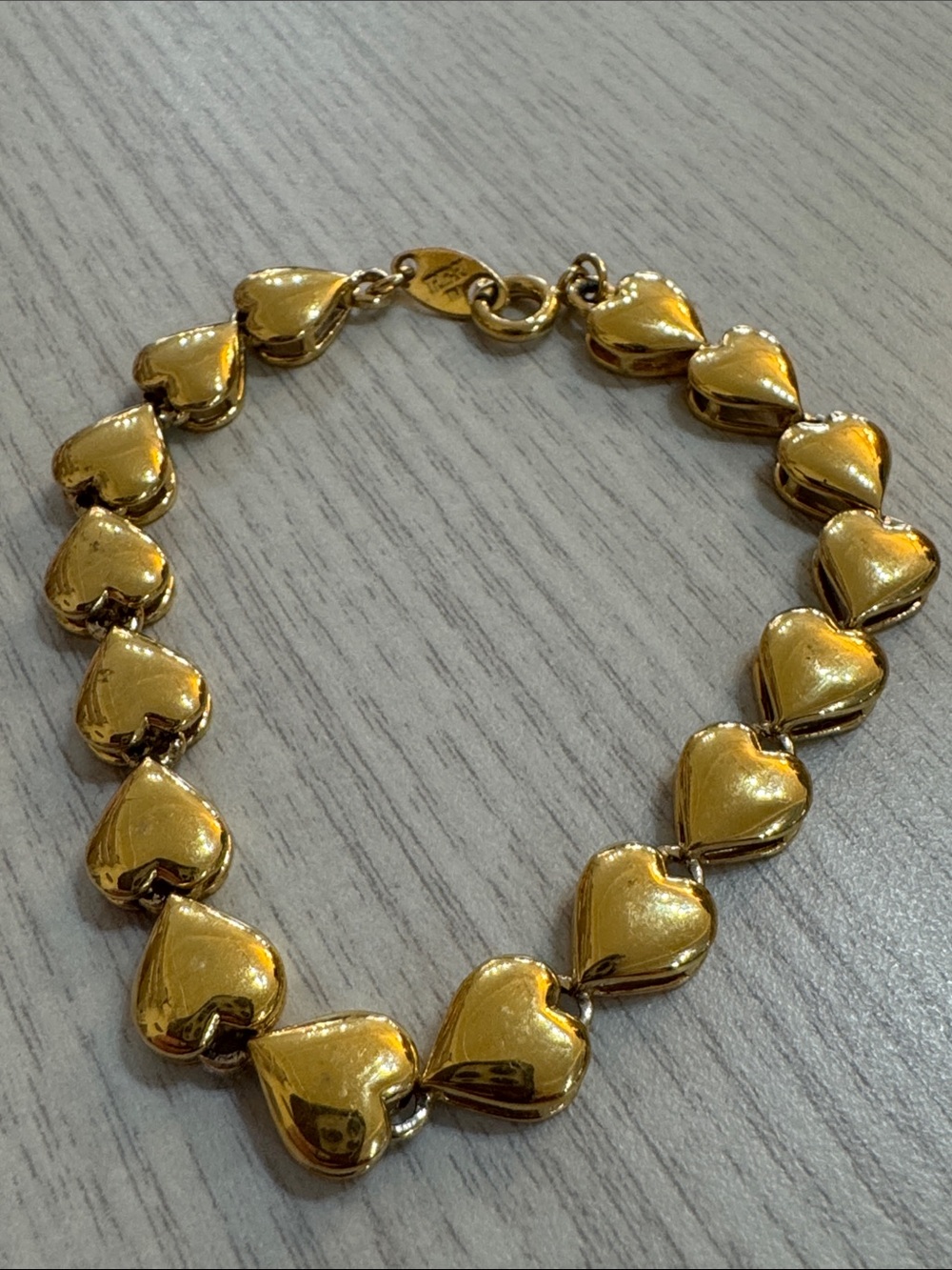 TRIFARI Gold Heart Link Bracelet
